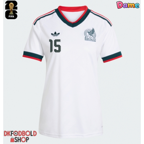 Mexico Israel Reyes #15 Udebanetrøje Dame VM 2026 Kort ærmer